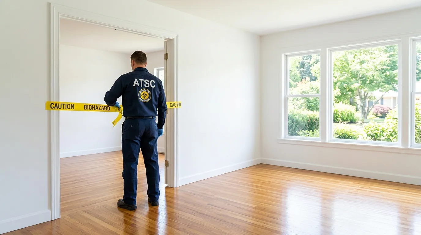 Certified biohazard cleanup crew performing Decomposition Cleanup in Bayonne